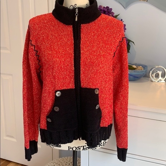 Vintage Fia Italia Hand loomed Full Zip Cardigan - Picture 3 of 7